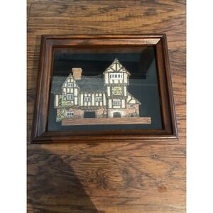 VINTAGE DAVID WINTER THE PLUCKED DUCKS FRAMED WOODEN SHADOW BOX GREAT BRITAIN